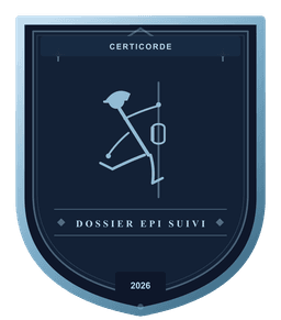 Aperçu du badge Argent de suivi EPI