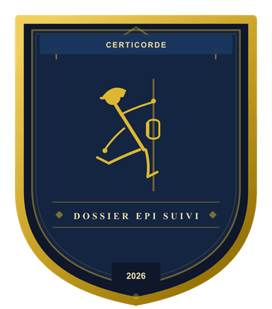 Aperçu du badge Or de suivi EPI